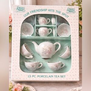 Precious Moments Porcelain Tea Set 1985 “Our Friendship Hits the Spot” w/ Box